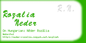 rozalia neder business card